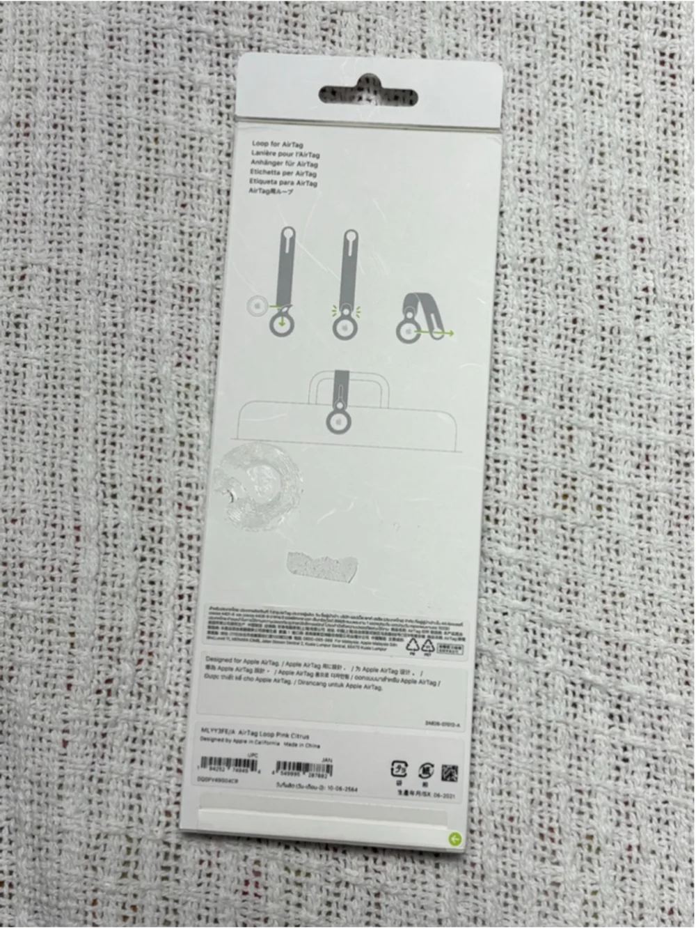 NIB Apple Airtag Loop in Pink Citrus -Seal intact